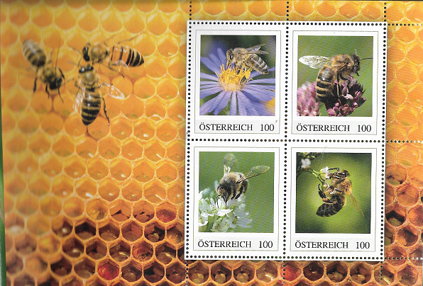 Die Sprache der Bienen Markenheft mit 4 Marken