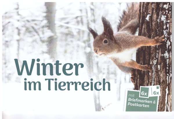 Winter im Tierreich Briefmarken & Postkarten Heft mit 6 Marken