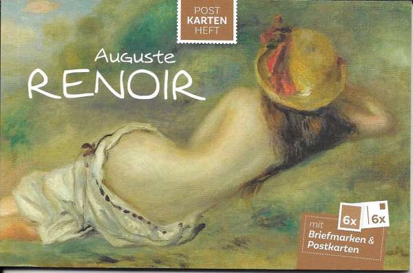 Auguste Renoir Postkartenheft mit 6 Marken
