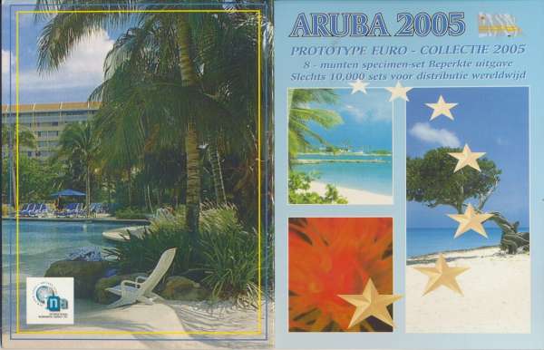 Aruba Euro Probeprägung 2005 ESSAI PATTERN Prueba