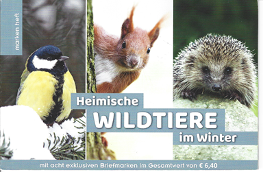 Heimische Wildtiere im Winter Markenheft mit 8 Marke