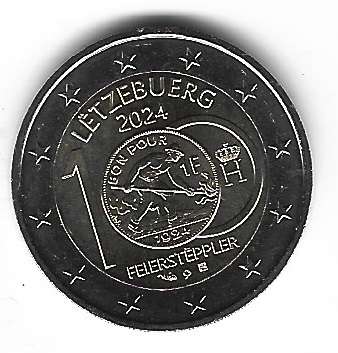 2 Euro Luxemburg 2024 100. Jahrestag der Einführung der Franc