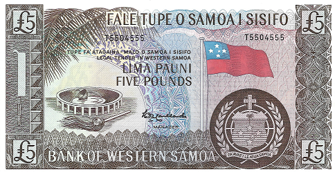 Western Samoa – 5 Pfund 1963/2020 p 15cs unc