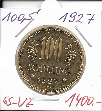 100 Schilling Gold 1927