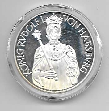 100 Schilling 1991 Rudolf I. ANK.Nr.27 nur Münze in Kapsel