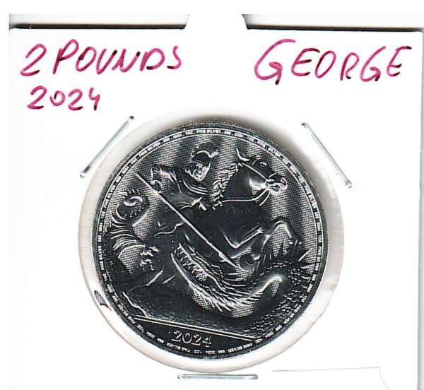 2 Pounds 2024 - St George and the Dragon - 1 Oz Silber Great Britain Charles III-