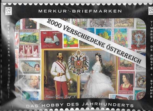 2000 verschiedene Österreich Briefmarkenpaket