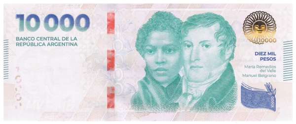 Argentinien – 10000 Pesos (2024) (Pick 369) Erh. UNC
