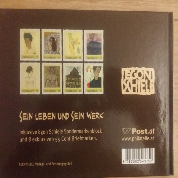 Briefmarkenbuch Egon Schiele sein Leben und sein Werk mit 9 exklusive Marken