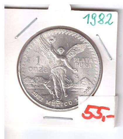 Mexiko 1982 Libertad Silbermünze 1 oz Onza Plata Pura 999