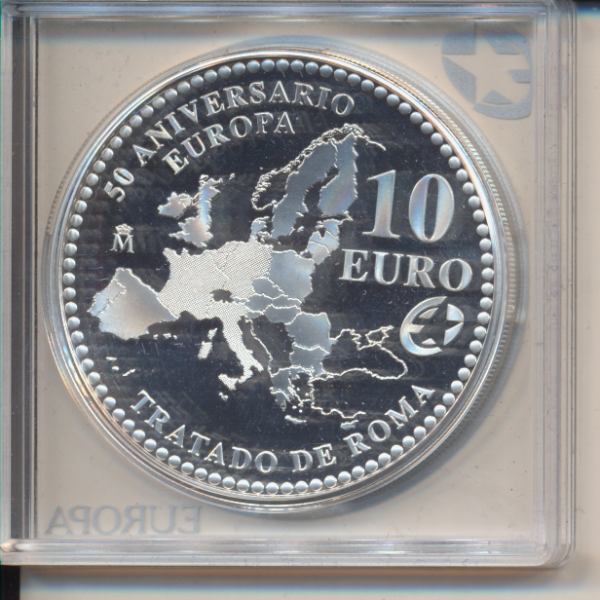 10 Euro 2007 PP Spanien 50 Jahre Römische Verträge Silber PP Sternserie