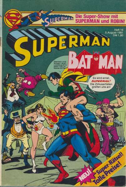Superman Batman Heft Nr.16/1981