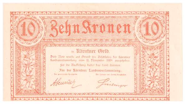 10 Kronen 1918 Kärtner Geld