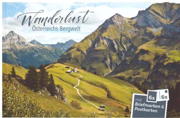 Wanderlust Österreichs Bergwelt Briefmarken & Postkarten Heft mit 6 Marken