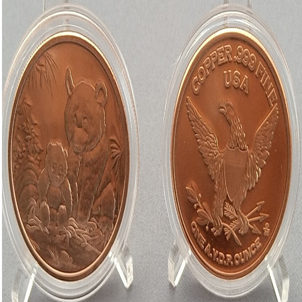 USA Panda 1 Unze Kupfer Medaille