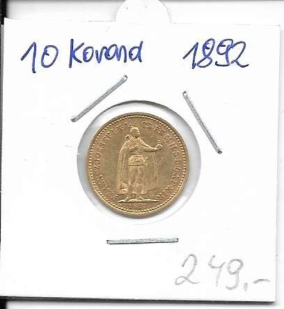 10 Korona 1892 KB Franz Joseph I Gold