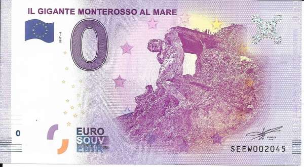Il Gigante Monterosso al Mare Unc 0 Euro Schein 2017-1 Italien-Copy