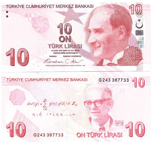 Türkei / Turkey P.223 10 Lira 2009 (1)