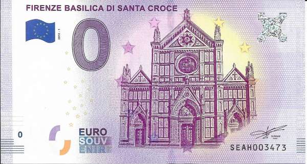 Firenze Basilica si Santa Croce 0 Euro Schein 2017-1 Italien