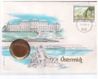 Österreich mit 20 Schilling Münze Numisbrief Österreich mit 20 Schilling Münze Numisbrief