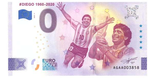 Diego 1960-2020 0 Euro Schein 2025-3 Italien