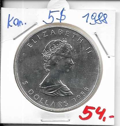5 DOLLAR 1988 Canada Maple Leaf Silber 1 Unze