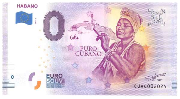 Cuba Habano - Unc 0 Euro Schein 2019-1