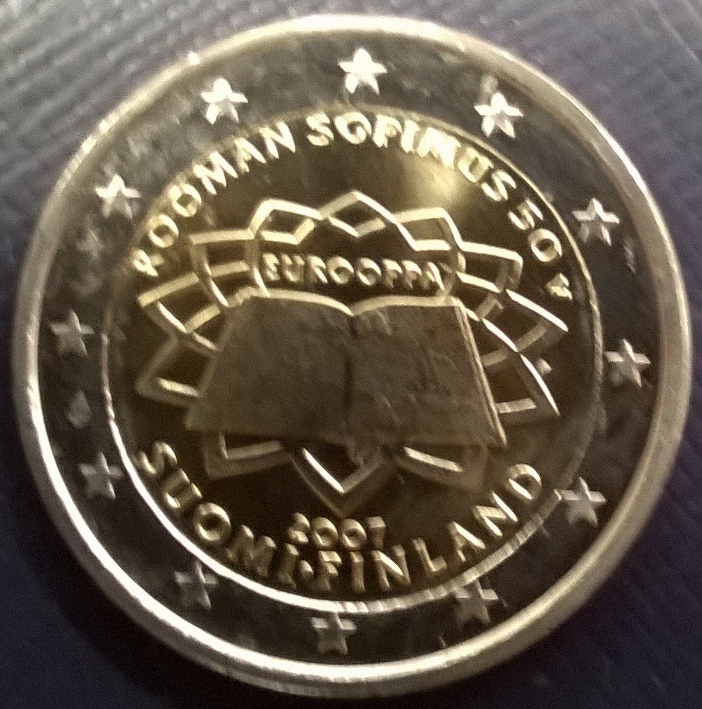2 Euro Finnland 2007 Römische Verträge | 2 Euro Römischer Vertrag 2007 ...