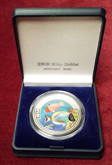 5 Dollars 1997 Marine Life Protection Liberia Silber nur 5000 Stück
