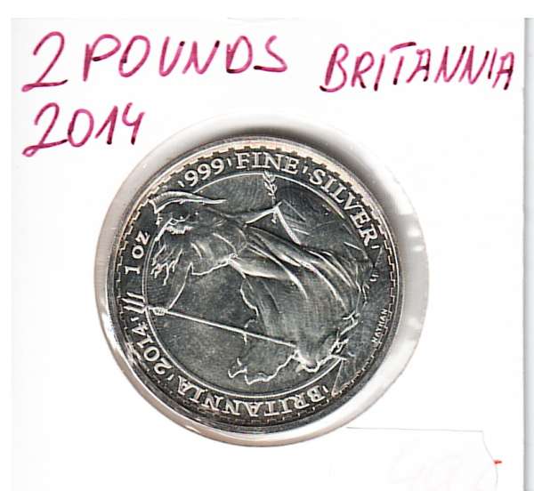 2 Pounds 2014 - Britannia - 1 Oz Silber Great Britain