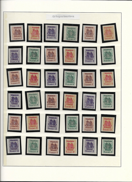 Ortspostmarken Italienische Stempelmarken mit Aufdruck 1918 Wappen ö/u Monarchie * 72 Werte