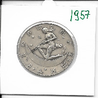 1957 Kalendermedaille Jahresregent Mond Silber 1957 Kalendermedaille Jahresregent Mond Silber