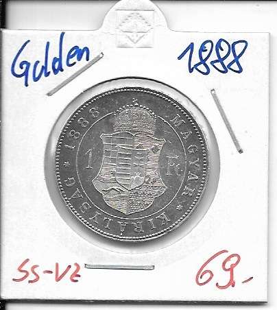 1 Gulden Forint 1888 KB Silber Franz Joseph