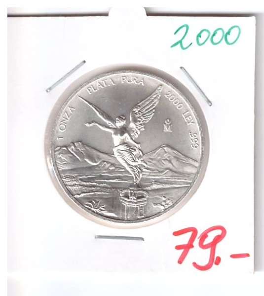 Mexiko 2000 Libertad Silbermünze 1 oz Onza Plata Pura 999