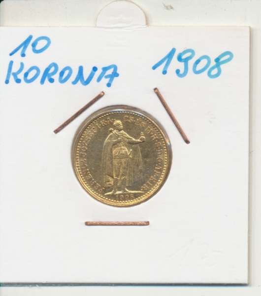 10 Korona 1908 KB Franz Joseph I Gold