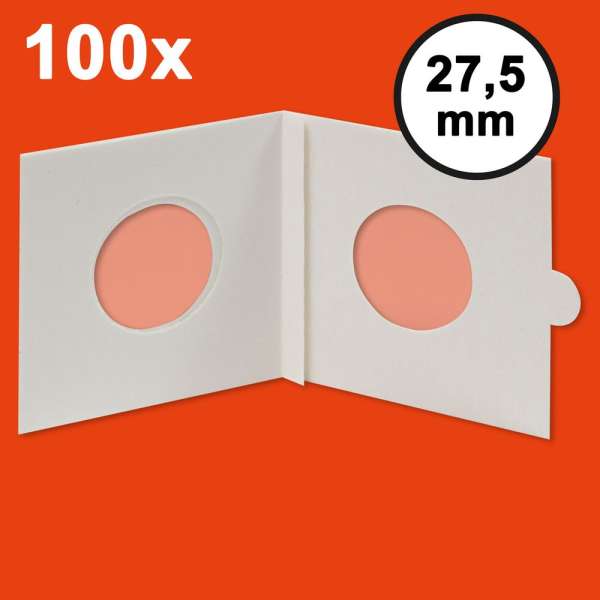 HARTBERGER Münzrähmchen 27,5 mm, selbstklebend, 100er-Packung