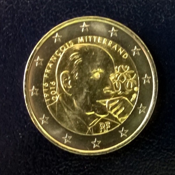 2 Euro Frankreich 2016 Mitterrand