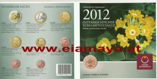 2012 offizieller Kursmünzensatz KMS Mintset