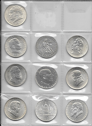 2 Schilling Serie 10 Münzen von 1927- 1938 Silber