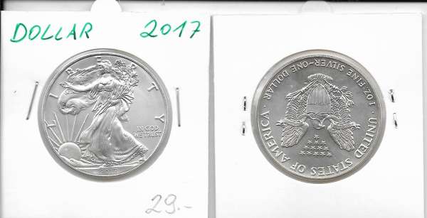 1 Dollar Silber Eagle Unze 2017