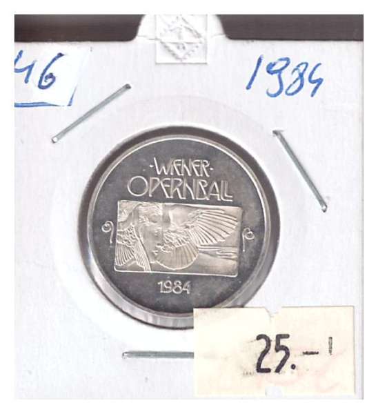 Nr. 046 Wiener Opernball Ikarus 1984 Silber Casino Jeton 100 Schilling
