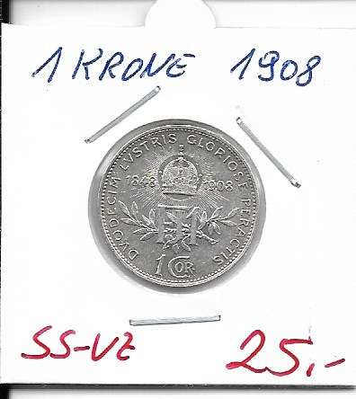 1 Krone 1908 60 jährigen Regierungsjubiläum