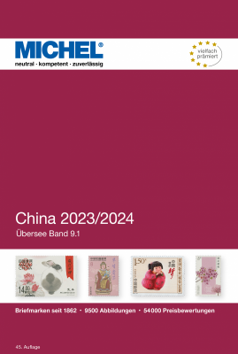 (ÜK 9/1) MICHEL ÜBERSEE-KATALOG Nr.9 Teil 1 China 2023/24