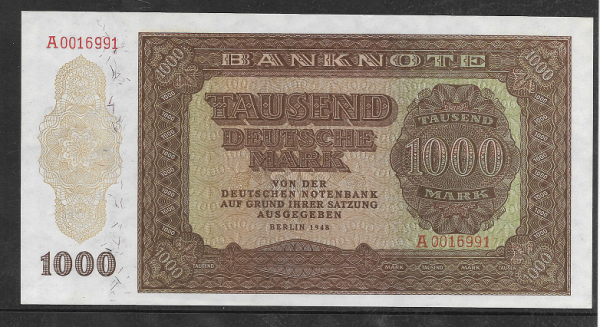 1000 Deutsche Mark 1948 (A0016991) Erh. UNC