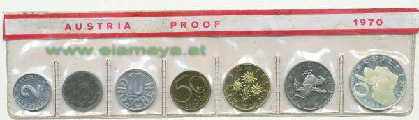 1970 Jahressatz Kursmünzensatz Klein KMS Mintset