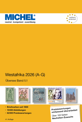 (ÜK 05/1) MICHEL ÜBERSEE-KATALOG Nr.5 Teil 1 Westafrika A-G 2026 41. Auflage