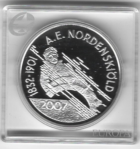 10 Euro 2007 Finnland PP Ag Silber A.E. Nordenskiöld Europa Sternserie