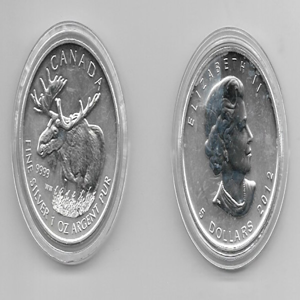 Kanada 5 Dollars 2012 Elch 1 Unze Silber Oz Canada