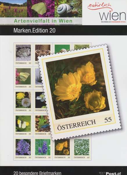 Artenvielfalt in Wien Gestempelt Marken Edition 20