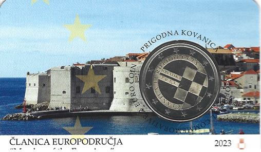 2 Euro Kroatien 2023 2 Euro Euroeinführung in Coincard